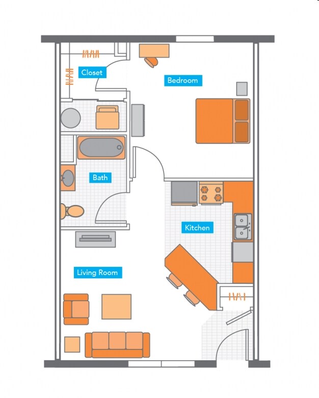 1BR/1BA - The Quarry Apartments