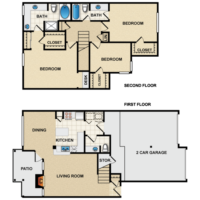 Floorplan - Crescent Apartment Homes