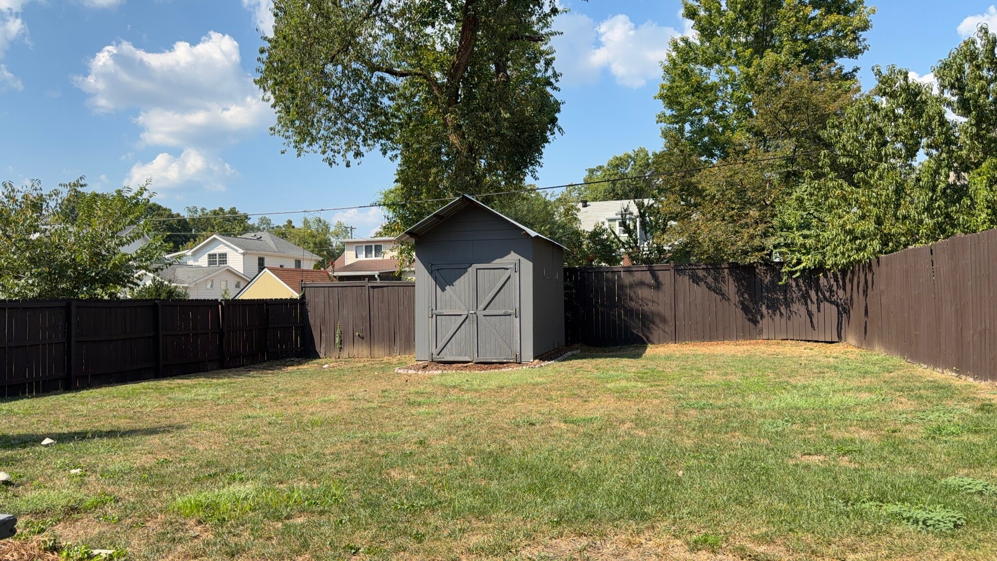 Backyard and storage shed - 2602 W Linden Ave