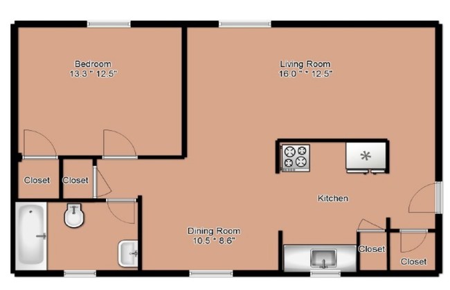 1BR/1BA - Shoreway Court Apartments