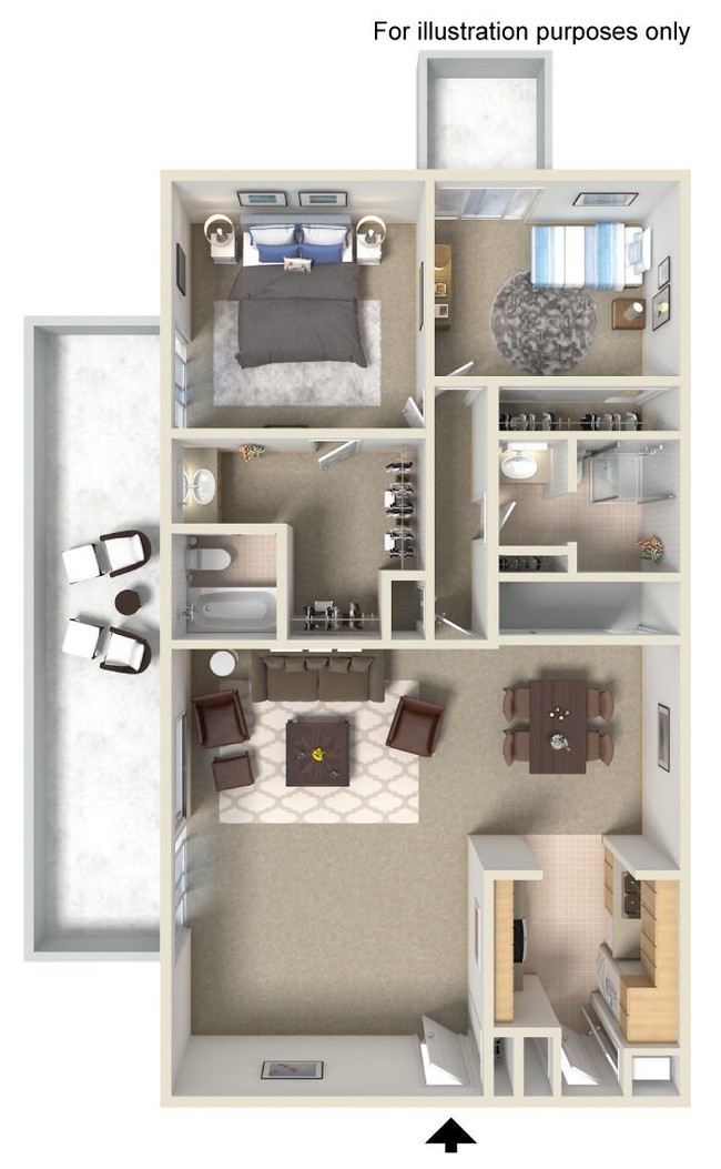 Floorplan - Oak Creek Apartments