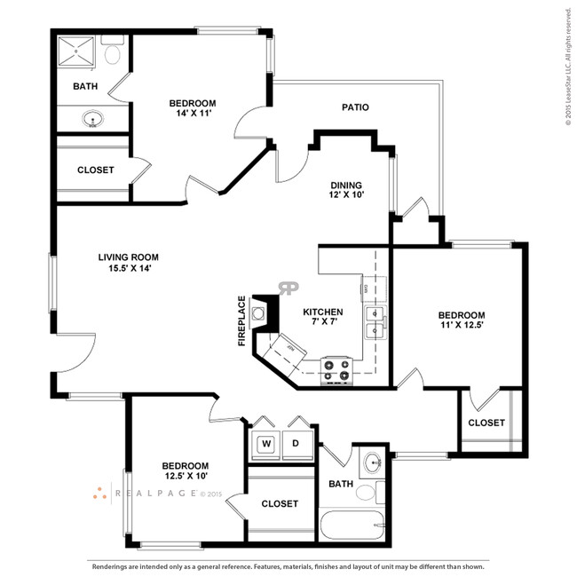 Floorplan - Elements of Belle Rive Apartments