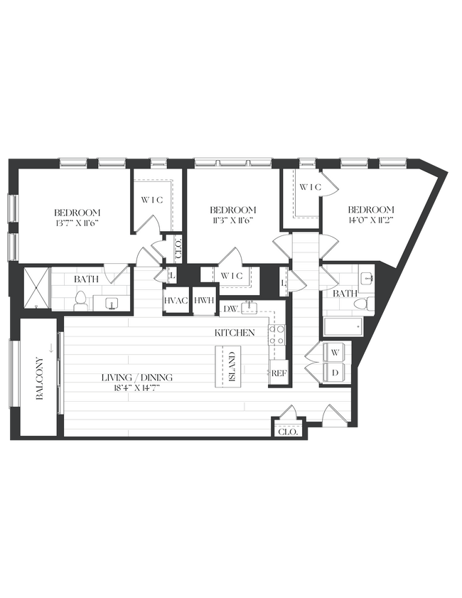 Floorplan - The Barrett at Chevy Chase Lake