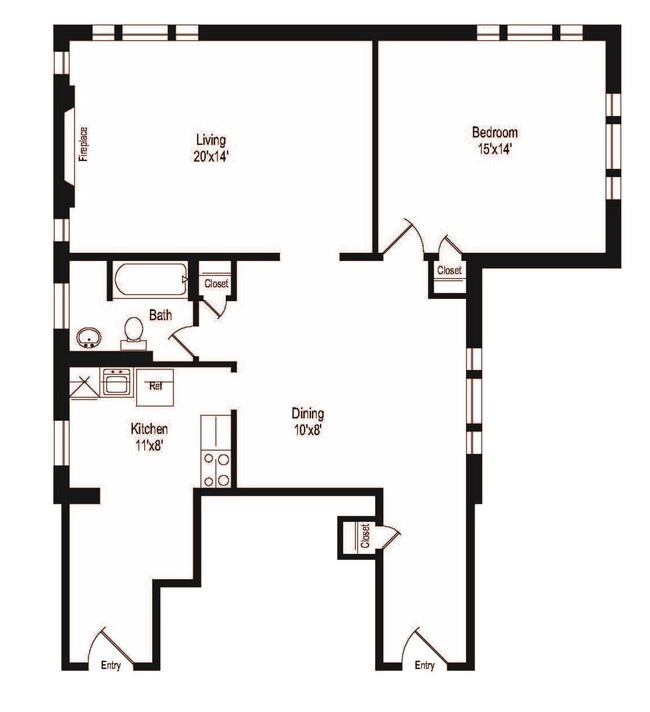 Floorplan - Belmont Street Apartments, 550