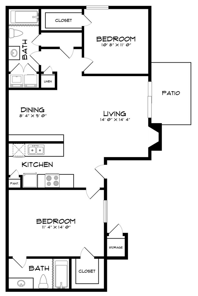 Floorplan - Pine Oaks Apartments