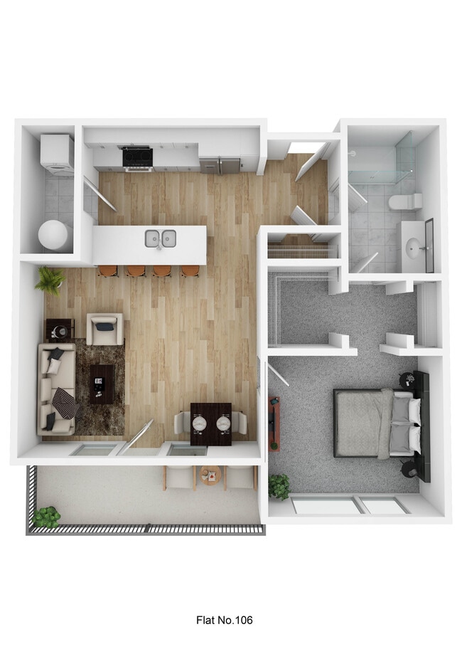 Flat No. 106 - Market and Main-min - Market & Main