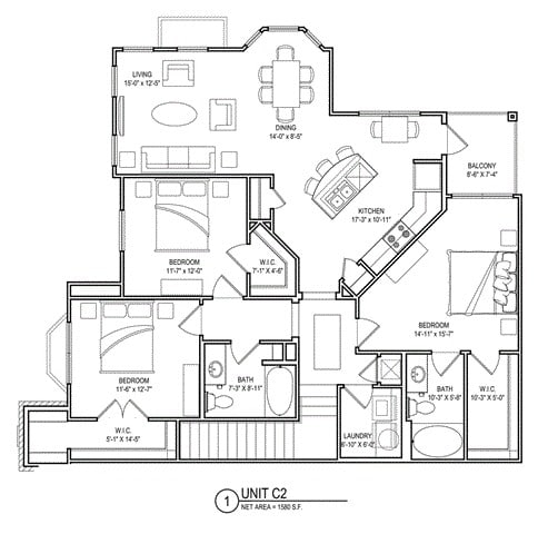 Floorplan - Audubon Park Apartment Homes