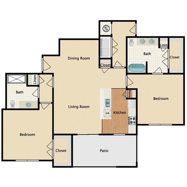 Floorplan - Prairie Creek Apartments & Townhomes