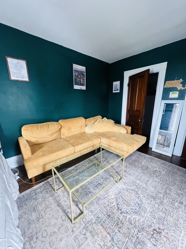 Couch, glass table, and walking closet - 22 Willard St