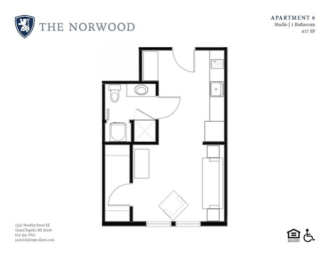 Studio 1 - The Norwood Apartments