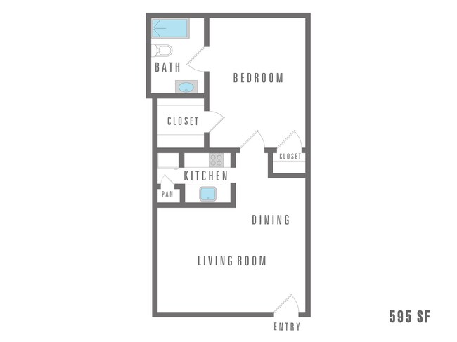 Nest One bedroom, one bathroom 595 square feet - Nest