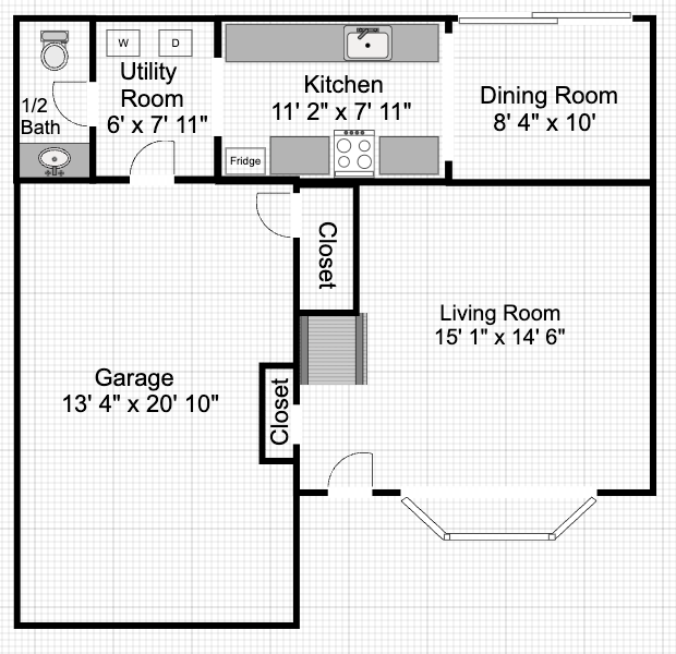 Downstairs Floorplan - 880 N Cloverleaf Loop