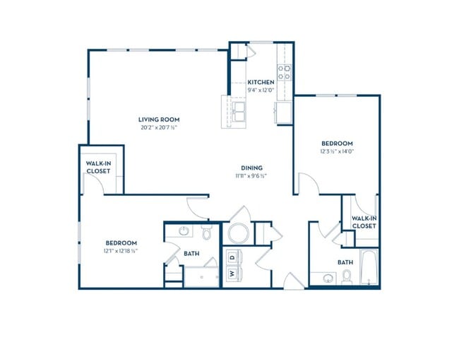 2 Bedroom | 2 Bath | 1389 SF - Cyan Craig Ranch Apartments