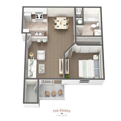 Floorplan - Fox Pointe Apartments