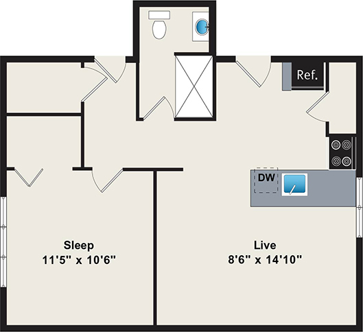 Floorplan - Irving Courts by Reside