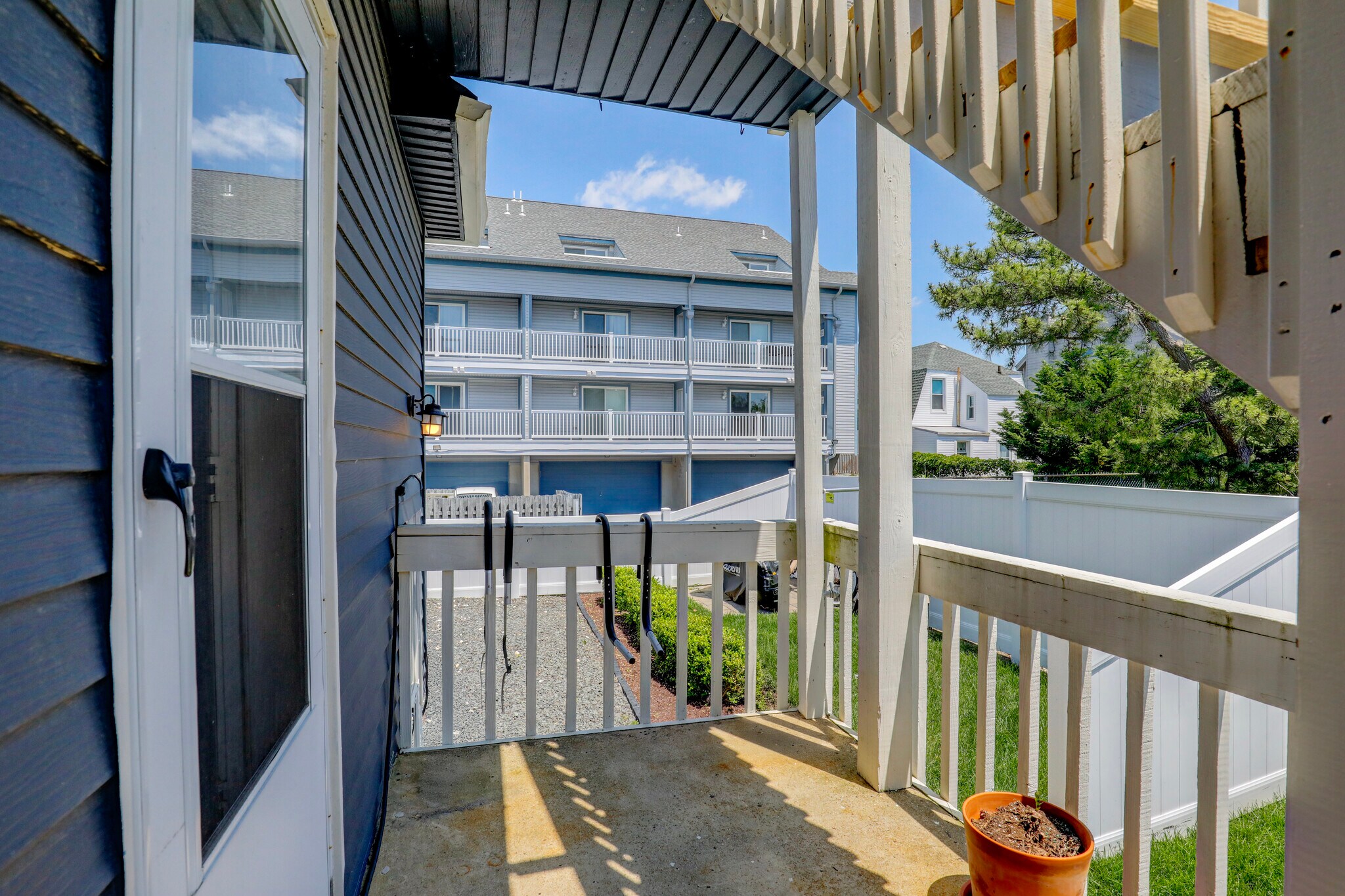 Private back deck steps from the beach - 606 Beach Ave