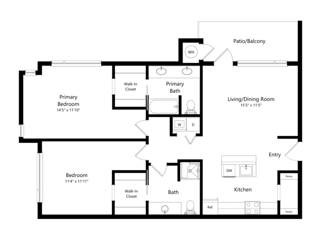 Rivers Edge | 2x2 | 1105 sq ft - Traverse North Bend