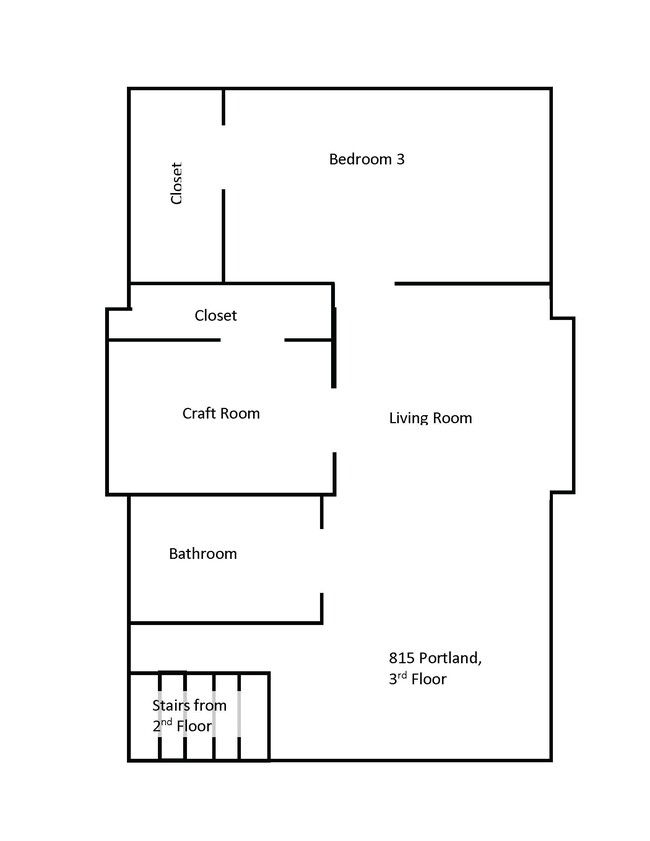 Floor Plan 3rd Floor - 815 Portland Ave