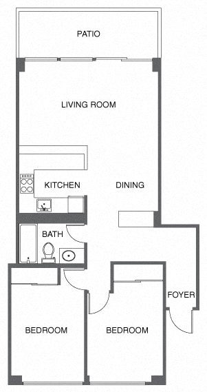 Floorplan - Crystal Tower Apartments