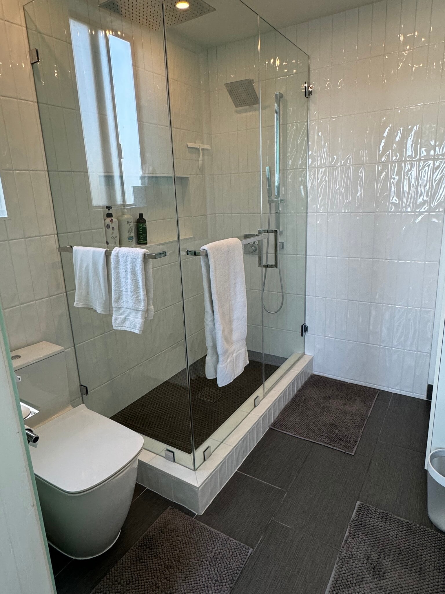 Master bathroom with 3 shower heads including rain shower & handheld that can be used simultaneously - 8530 Holloway Dr