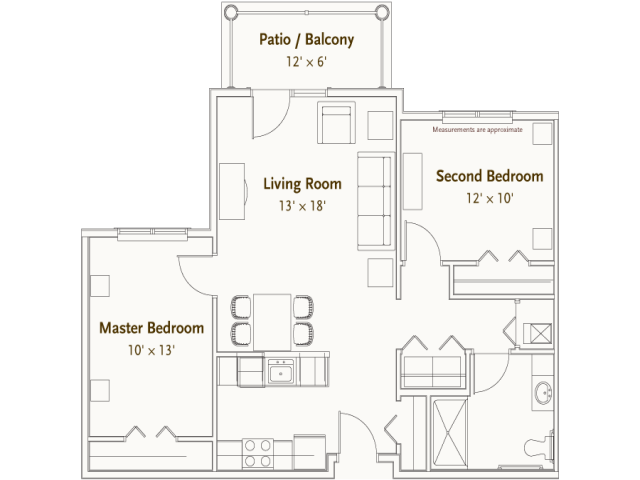 Bedford | 2 Bed / 1 Bath - Hearthstone Village - Senior Living