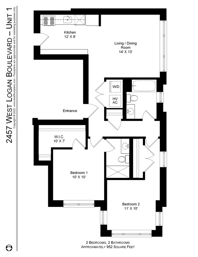 Floorplan - 2535-41 N. Campbell