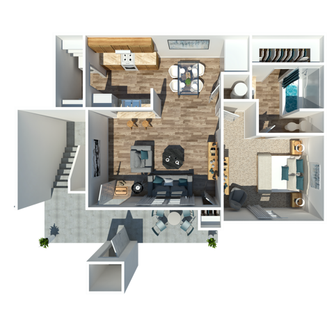 One Bedroom | One Bathroom - Chapel Ridge of Martin (old)