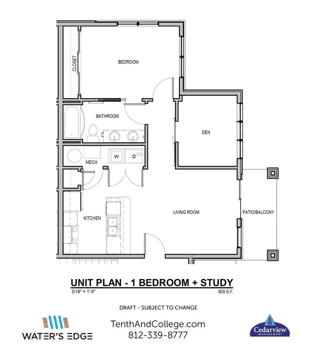 Floorplan - Water's Edge Apartments