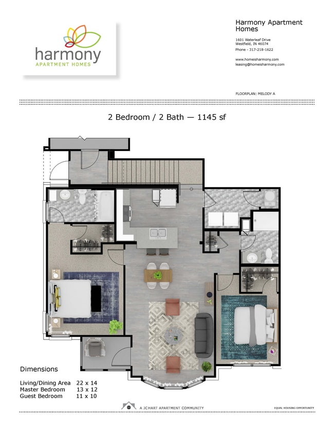 Melody A (D10A) 2.2.jpg - Harmony Apartment Homes