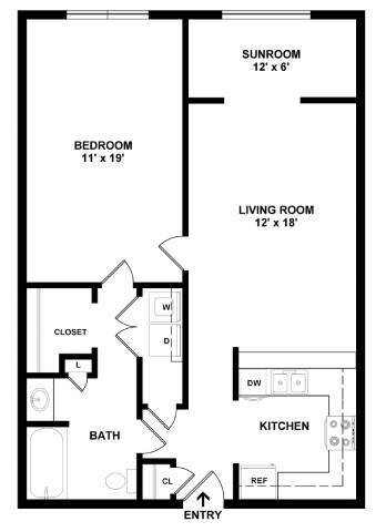 Floorplan - Abbotts Creek Apartments