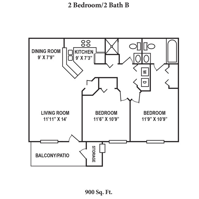 Floorplan - Eagle Crest Apartments