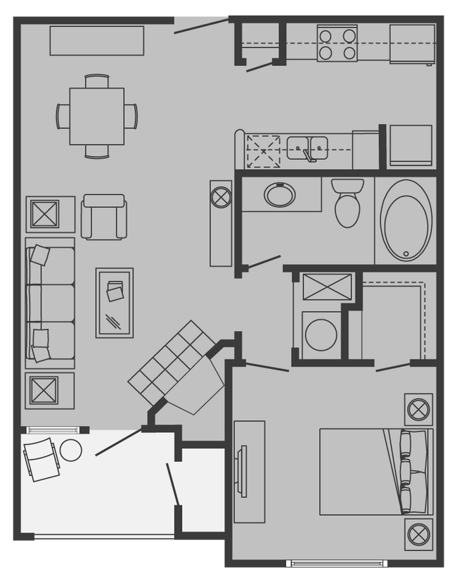 Floorplan - SaddleBrook Apartments