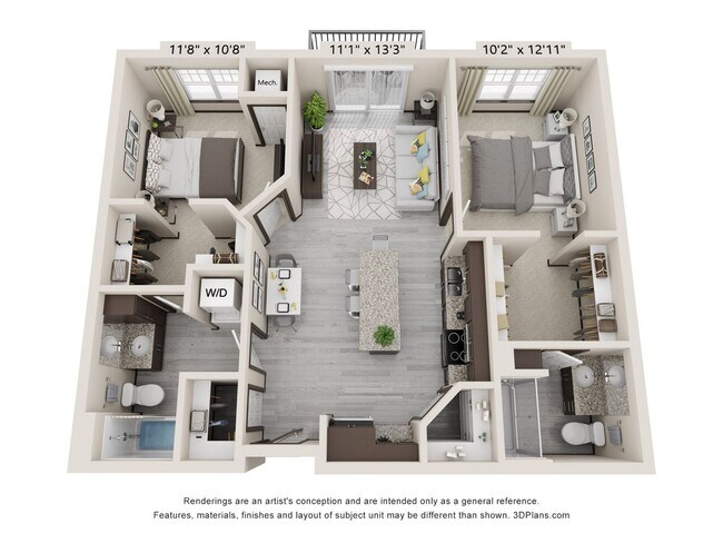 Primary Photo - 2 Bdrm/2 Bath Apartment w/Balcony