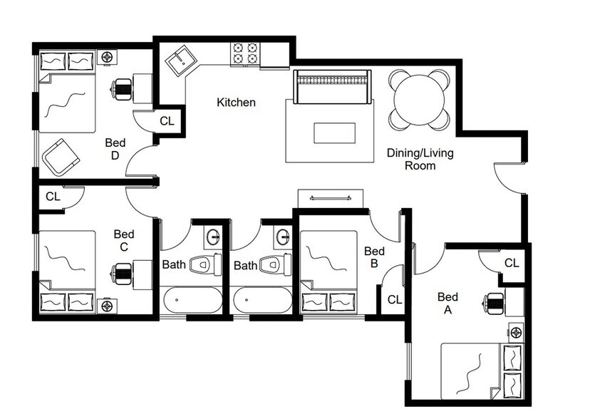 Building Photo - Room in Shared 4 bed/2 bath home