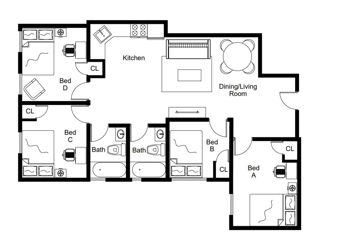 Building Photo - Private bedroom in 4 bed/2 bath Home