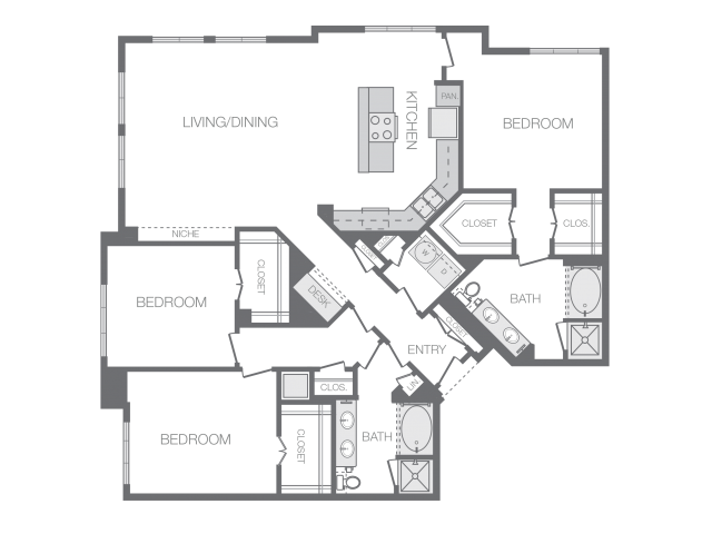 Floorplan - Hanover Rice Village