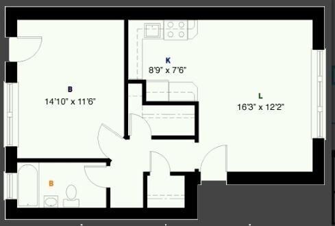 1 Bedroom / 1 Bath / 585 Sq.Ft. - 1400 W. Edgewater