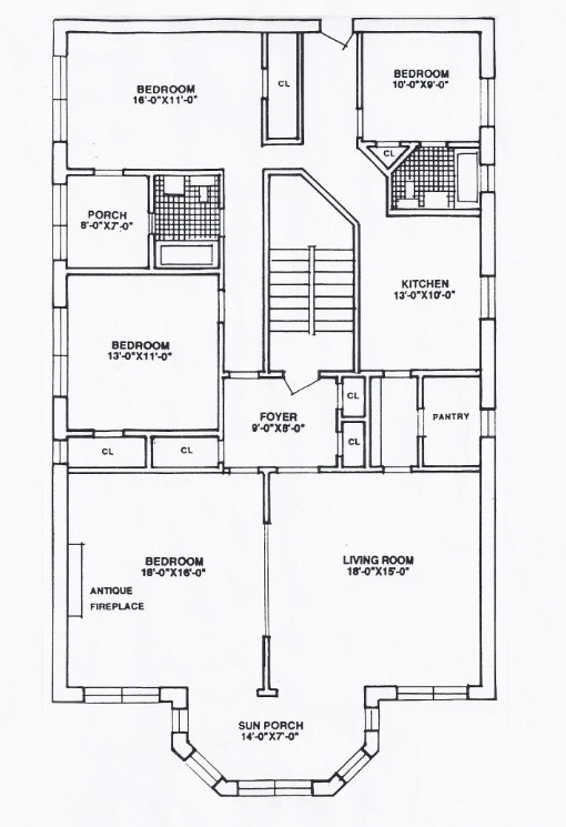 Floorplan - 1125 Davis St./ 1603-11 Ridge Ave.