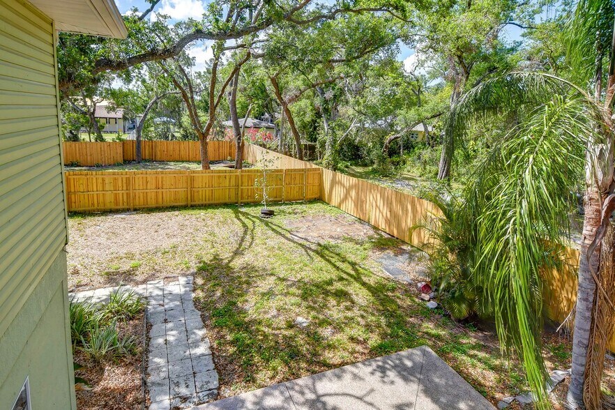 The shared back yard space that comes with the property - 5114 33rd St E