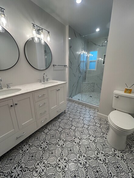 Gorgeous remodeled bathroom - 8673 W Olympic Blvd