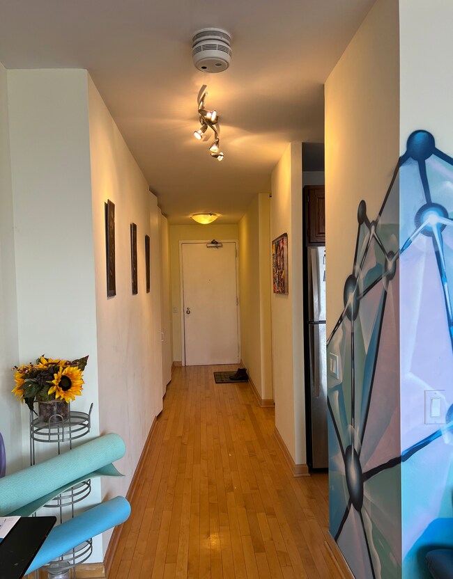 Hallway with Artistic Funky Paint - 899 S Plymouth Ct
