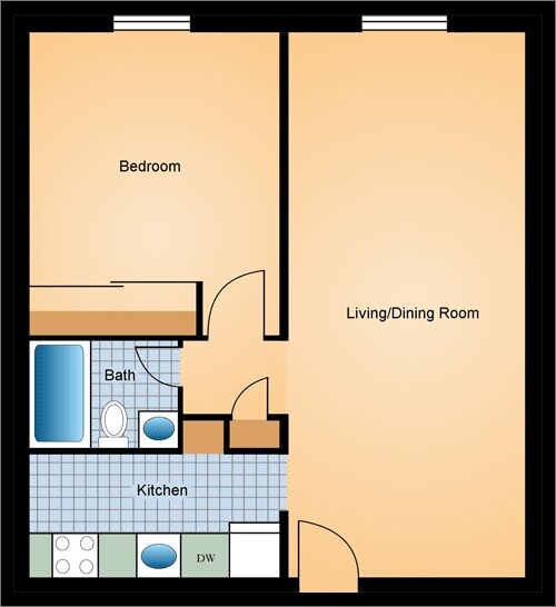 1BR/1BA - EastSide Apartments