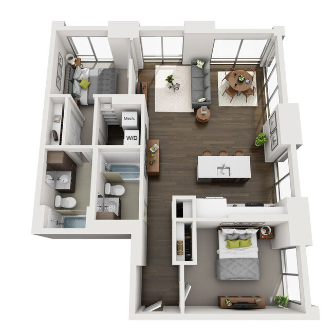 The Dianne - 2x2 B - 2 Beds - 2 Baths - 1069 Sq. ft. - Dianne