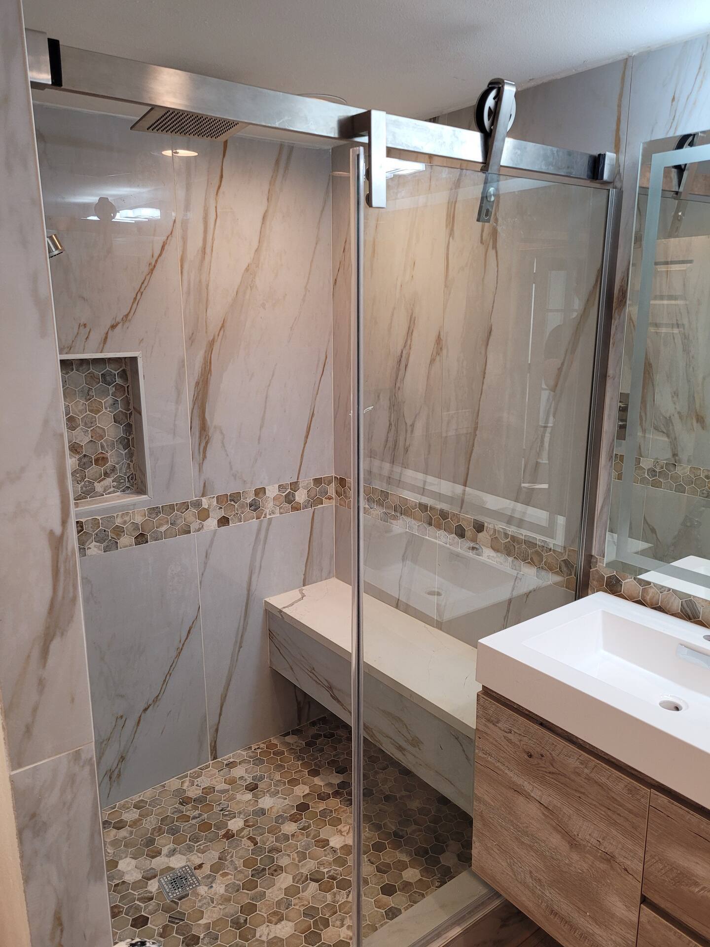 Primary Bath w walk in Shower - 335 S California St