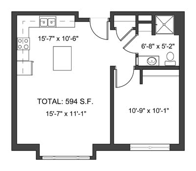 1BR/1BA A - Gateway Lofts