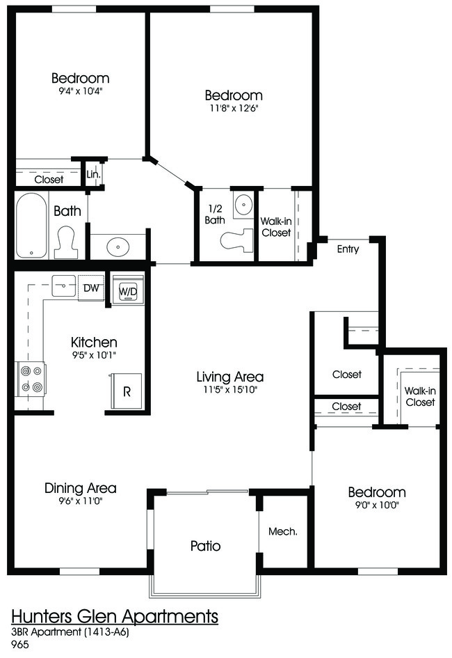 Floorplan - The Apartments at Hunters Glen