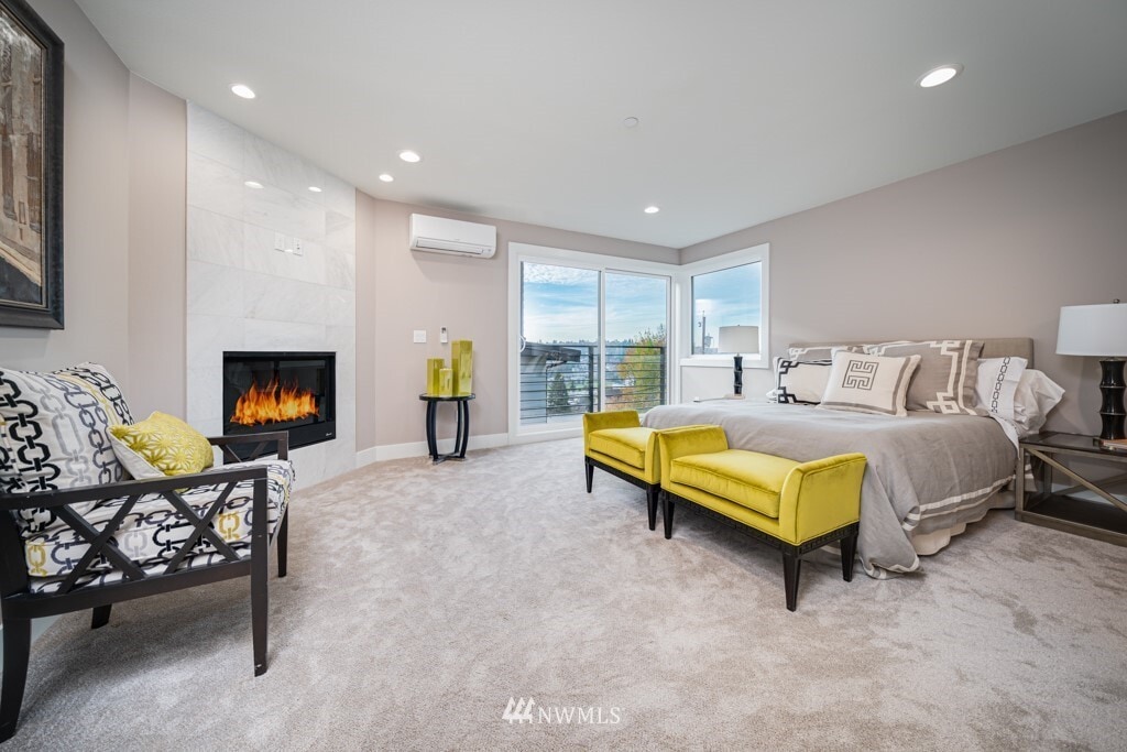 Master bedroom with fireplace - 2210 12th Ave W
