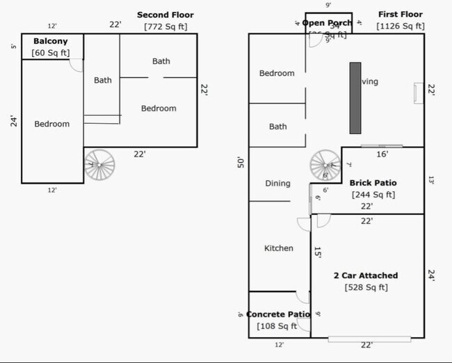 Approximate Floor Plan - 3268 S Oneida Way