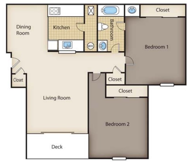 Floorplan - Deer Creek Apartments