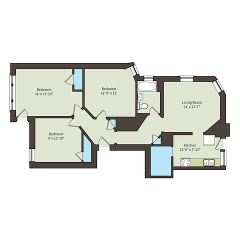 Floorplan - 5339-5345 S. Woodlawn Avenue